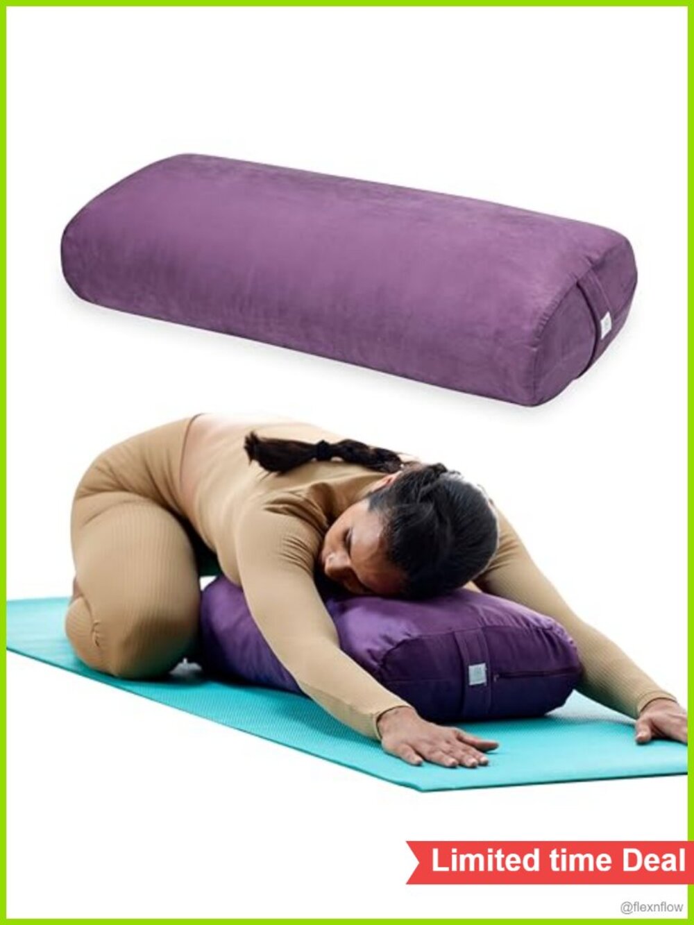Yoga Bolster Pillow Supportive Cushion Restorative Yoga
